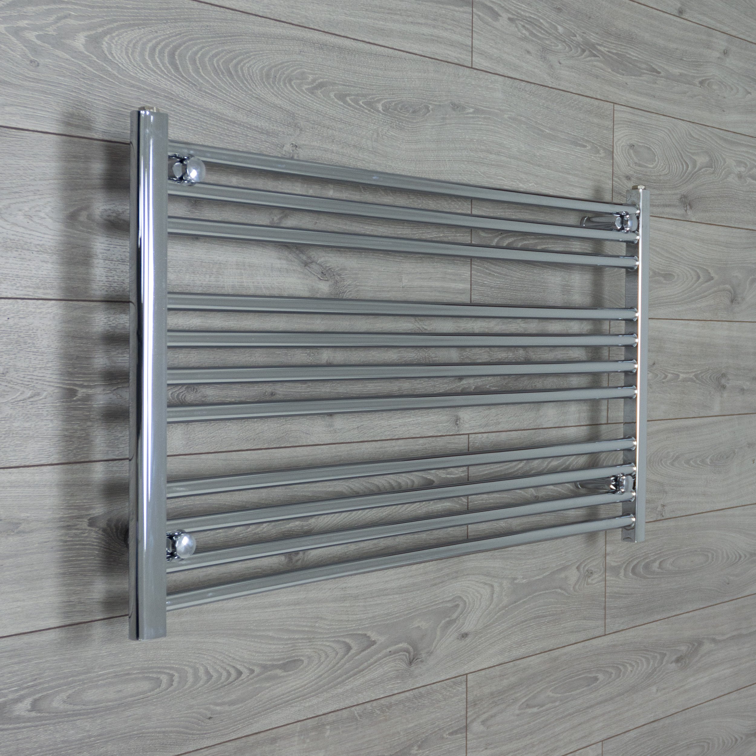 companyblue Heated Chrome Bathroom Towel Rail Radiator 1100mm wide 600mm high