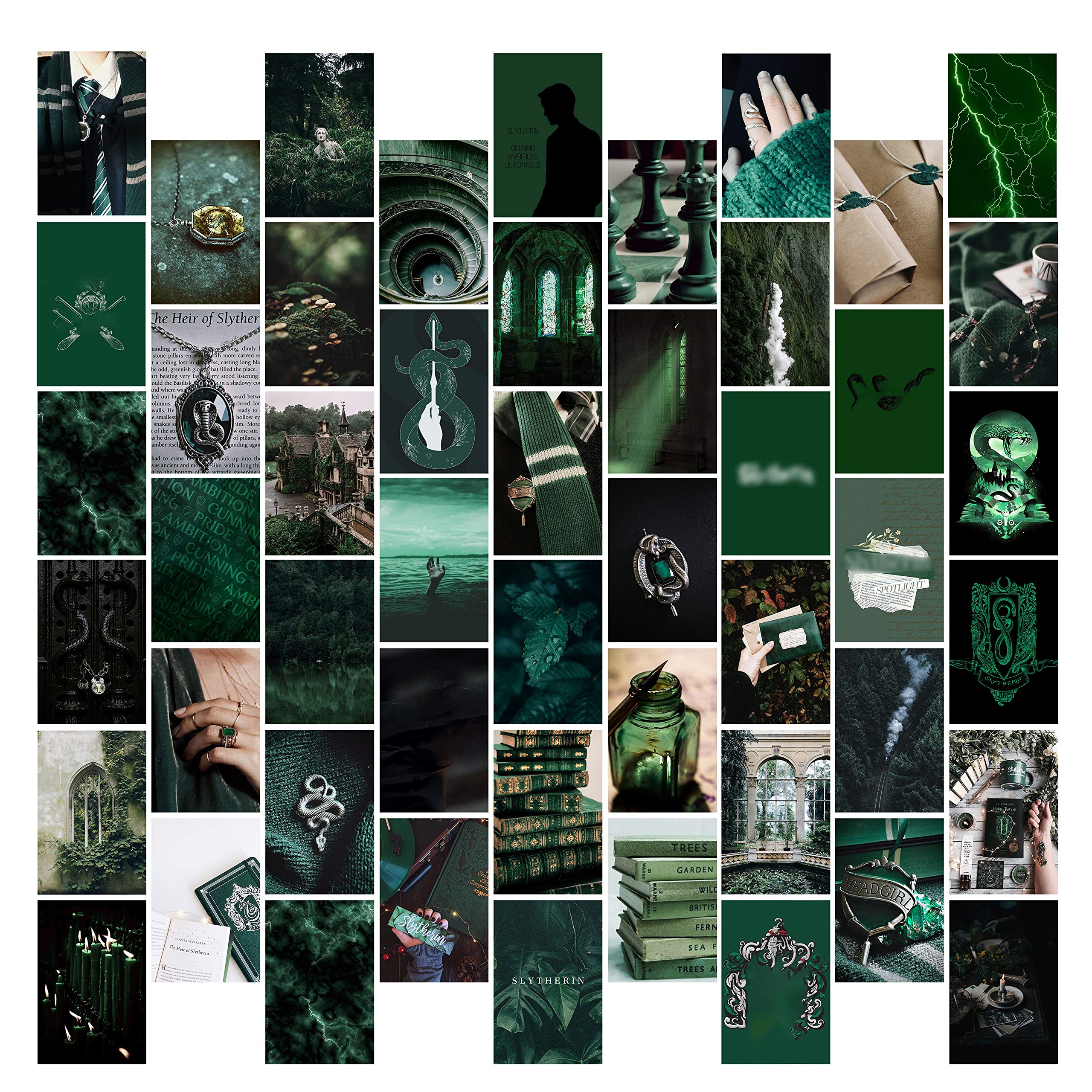 Buy 8TEHEVIN 50PCS Dark Wizard Magic Green Academia Aesthetic Wall