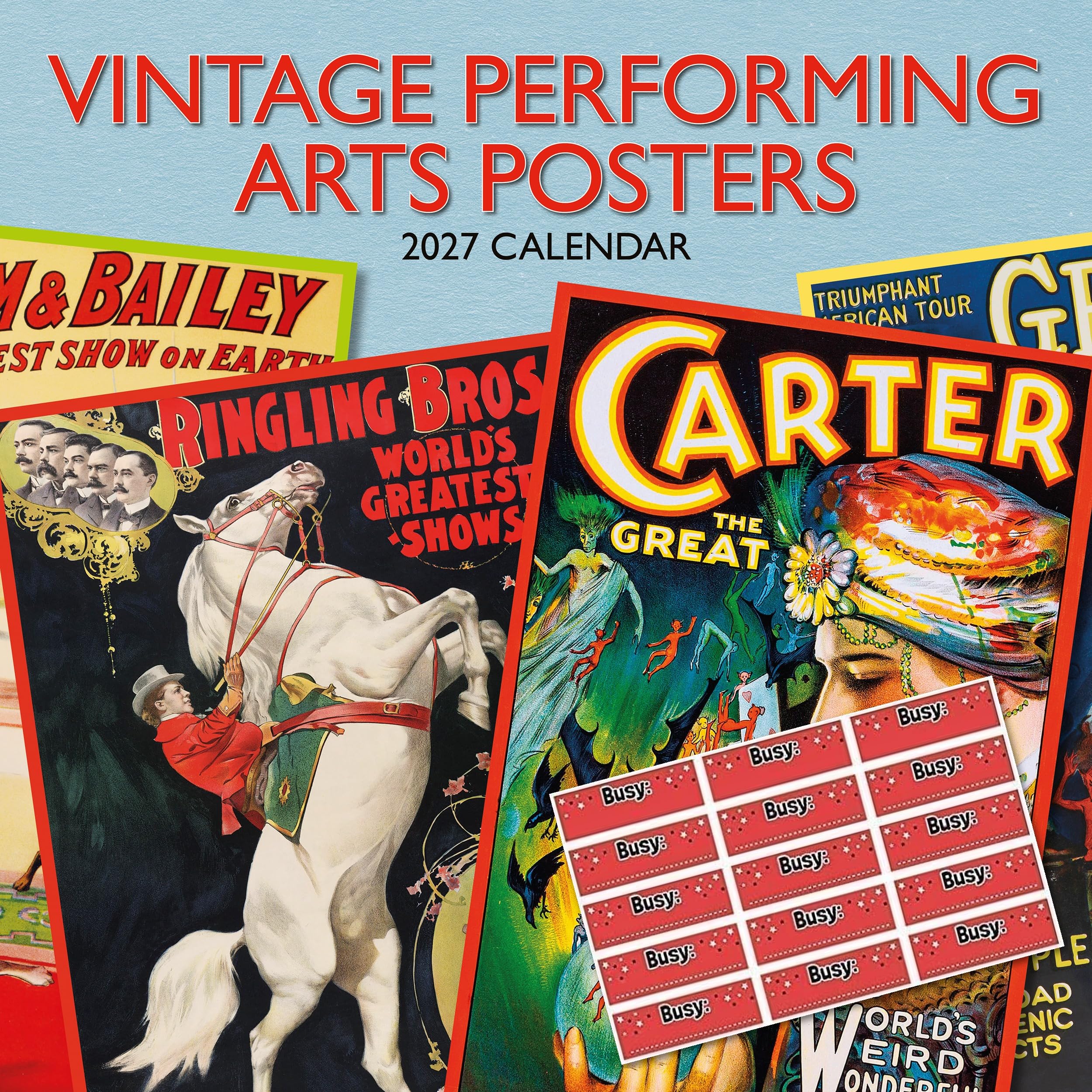 TGSC | Vintage Performing Arts Posters 2027 Calendar with Stickers