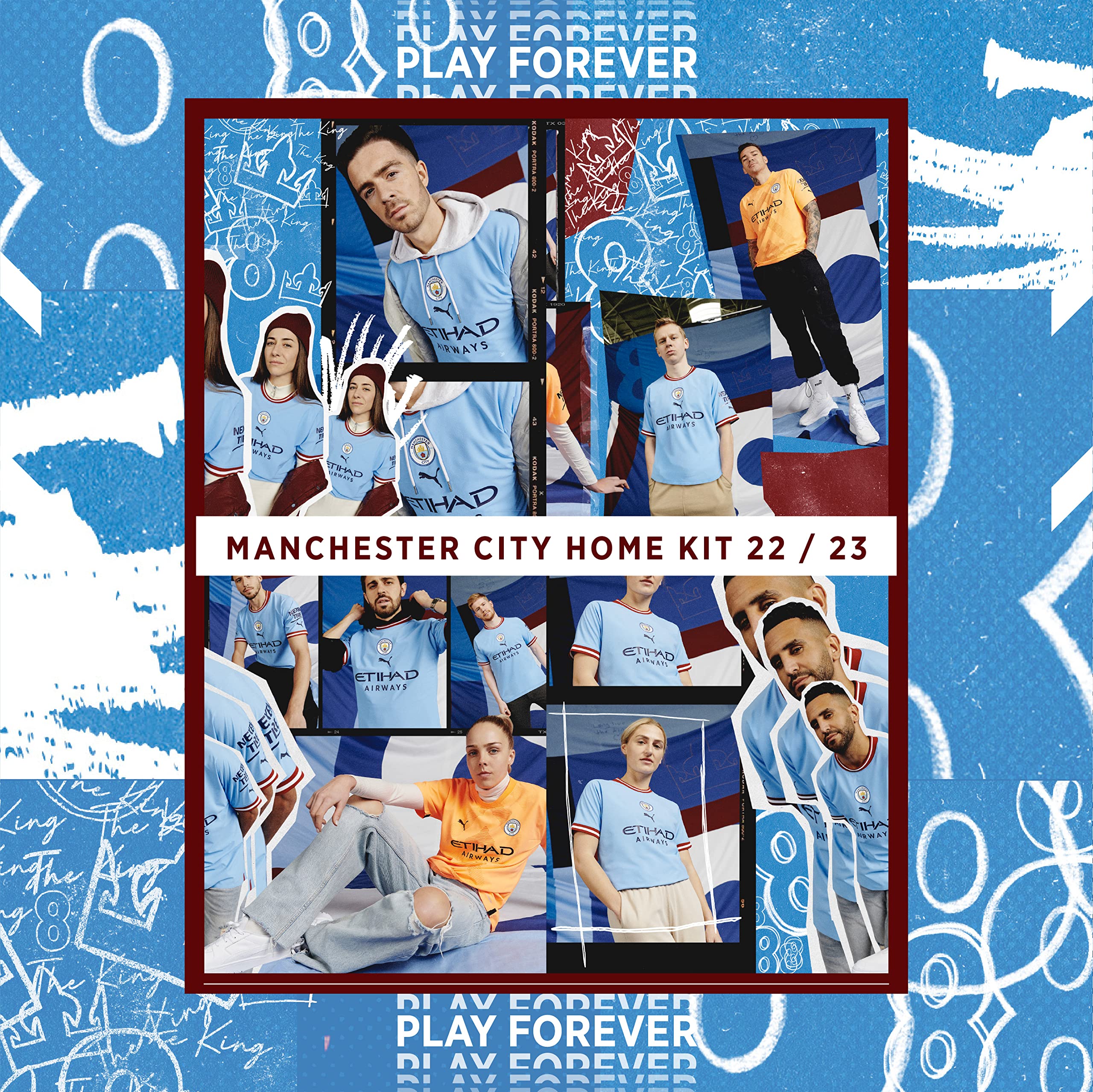 Puma MCFC Shorts Replica Homme, Peacoat-Whisper White, FR : L (Taille Fabricant : L)