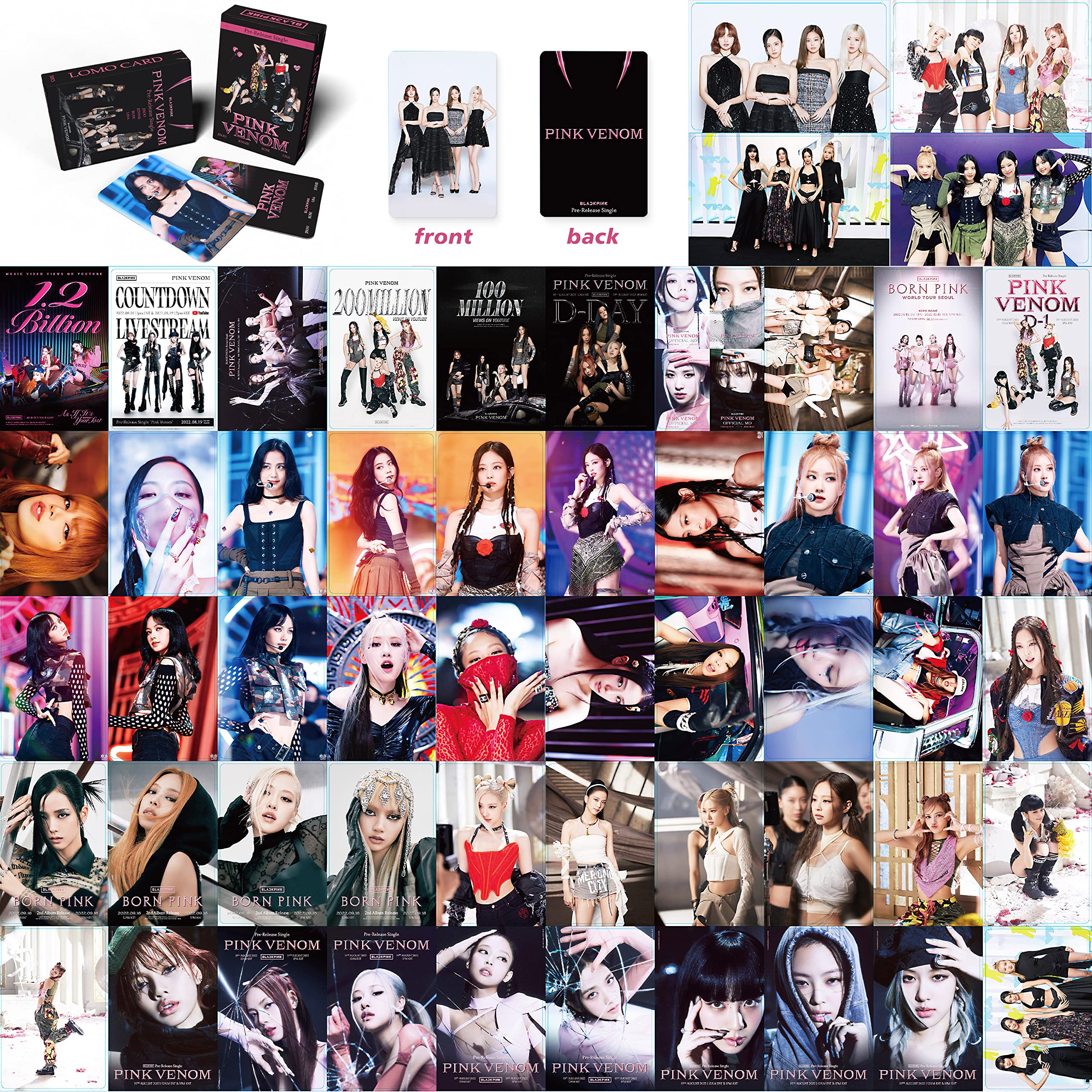 Apzeda Black Pink BornPink Gift Box - Kpop Merchandise Photocards