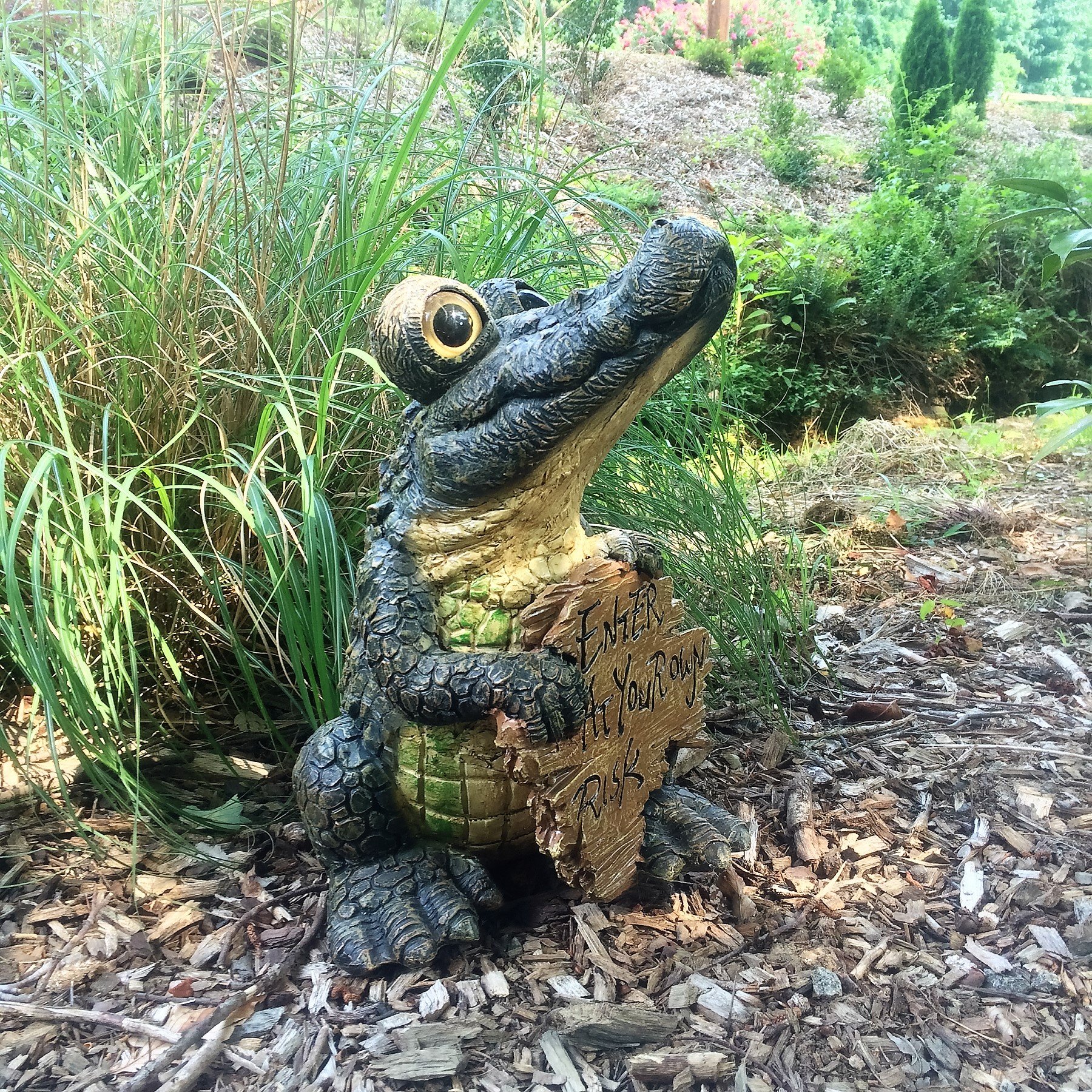 Amazon.com : Toad Hollow Extra Large Standing Gator with Enter at