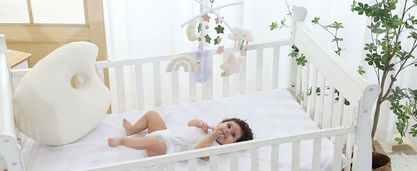 Amazon.com : COTTONBEBE Crib Mobile 35 Lullaby Muisc