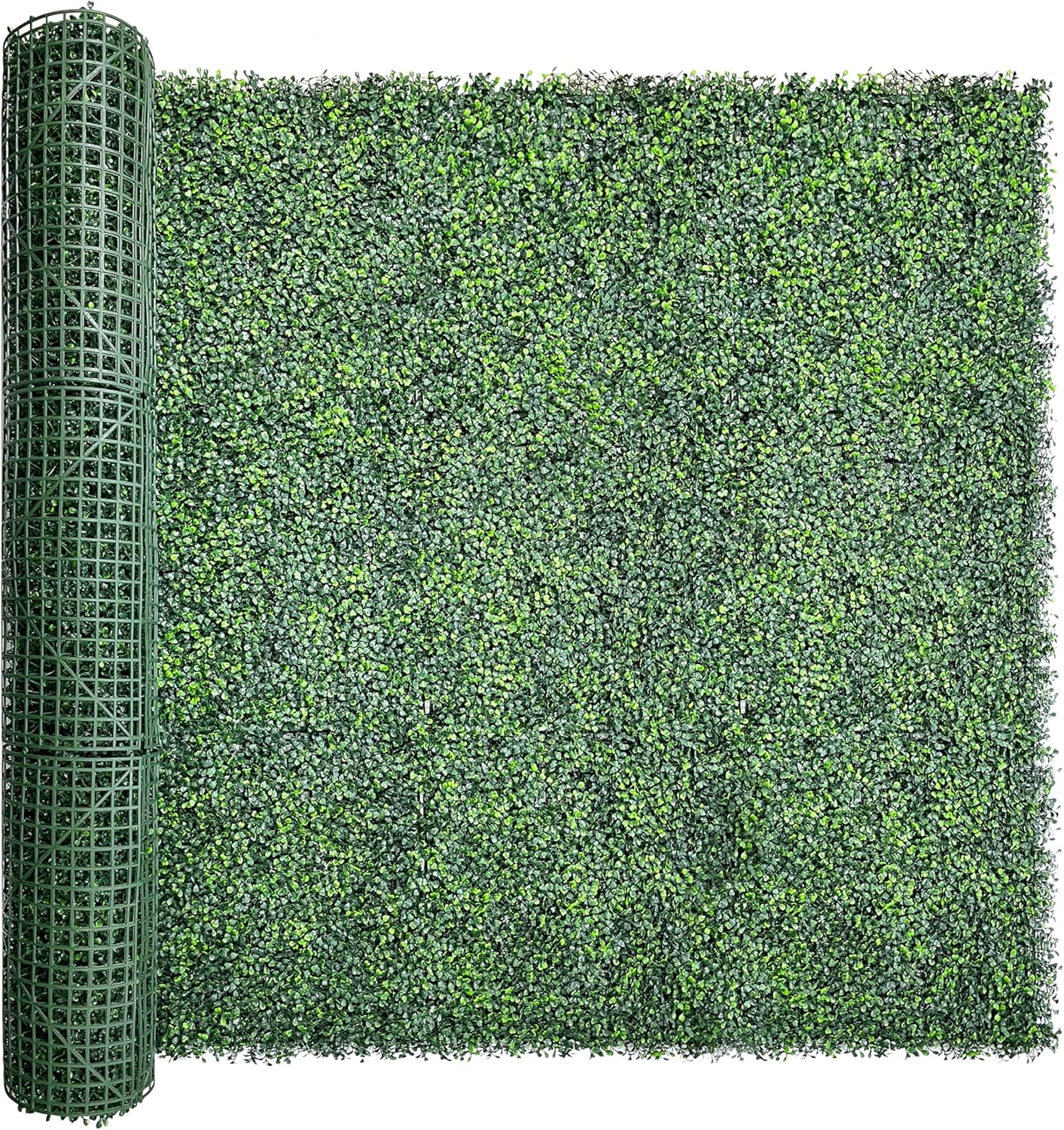Artificial Boxwood Roll 60"x120" (50 Sqft) UV-Anti Ivy Fence Privacy Screen Faux Greenery Grass Wall Pannels for Patio Balcony Privacy, Garden, Backyard Backdrop and Fence Decor 60*120IN Green