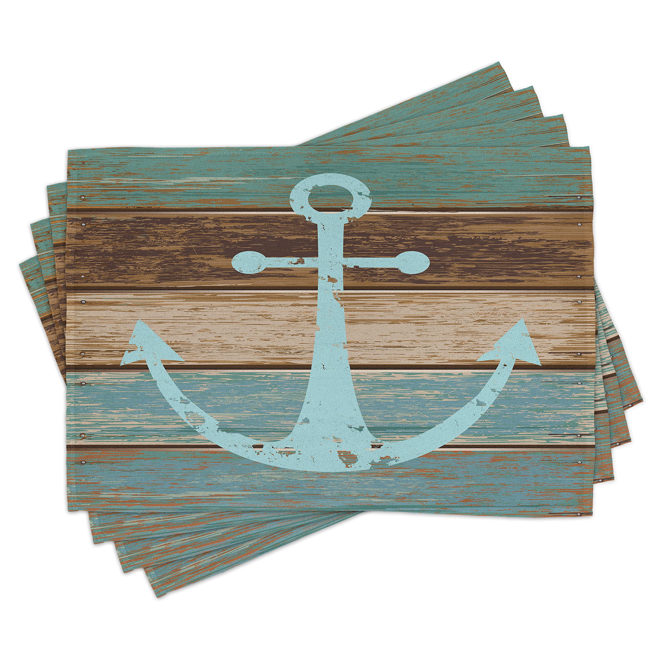 ABAKUHAUS Legno Rustico Tovaglietta Americana Set di 4
