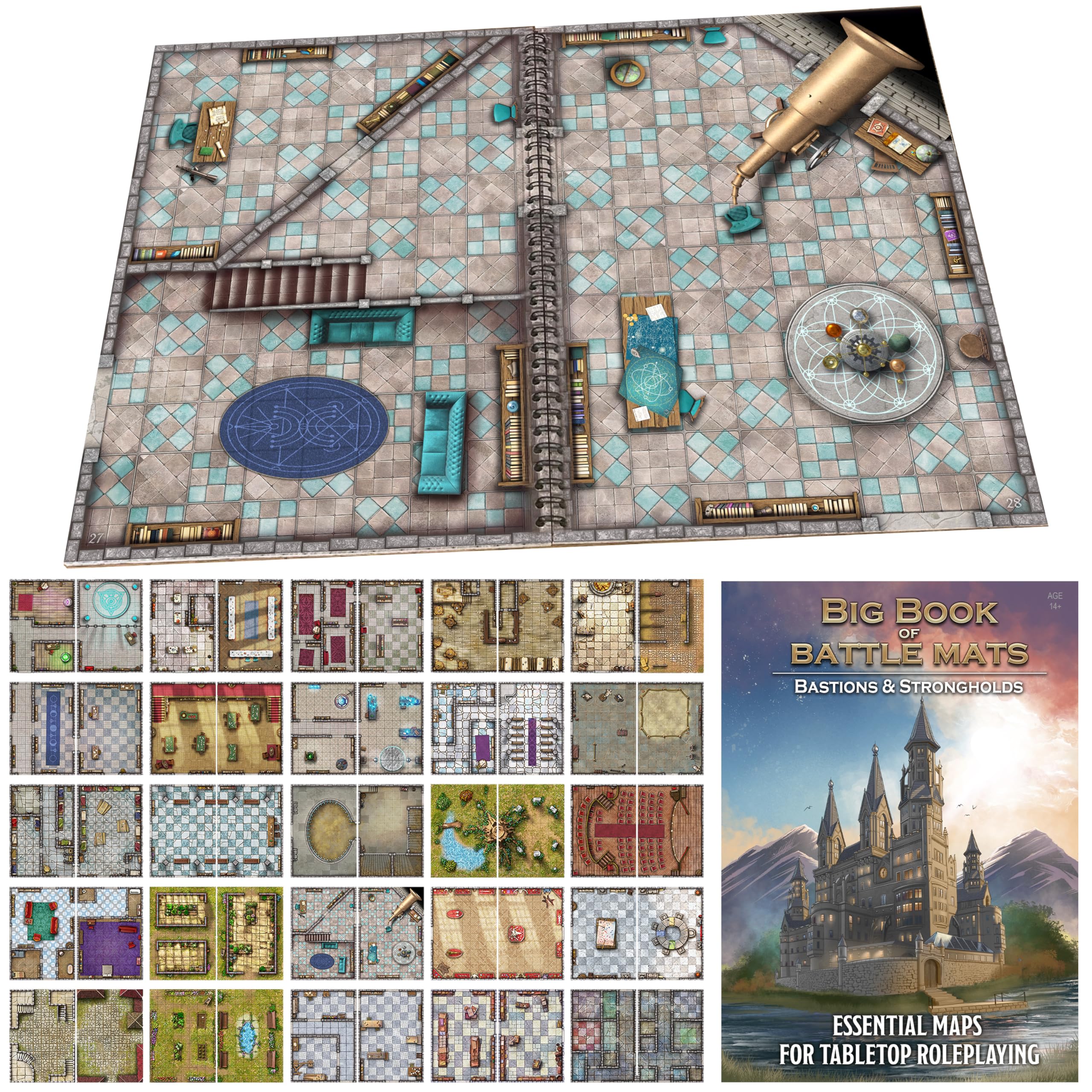 Loke Big Book of Battle Mats Bastions & Strongholds 30,5 x 22,9 cm, ab 14 Jahren