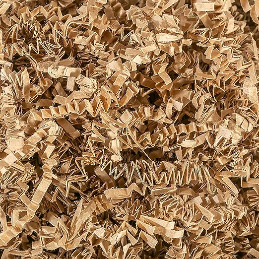 MagicWater Supply - 1/2 LB - Kraft - Crinkle Cut Paper Shred Filler great for Gift Wrapping, Basket Filling, Birthdays, Weddings, Anniversaries