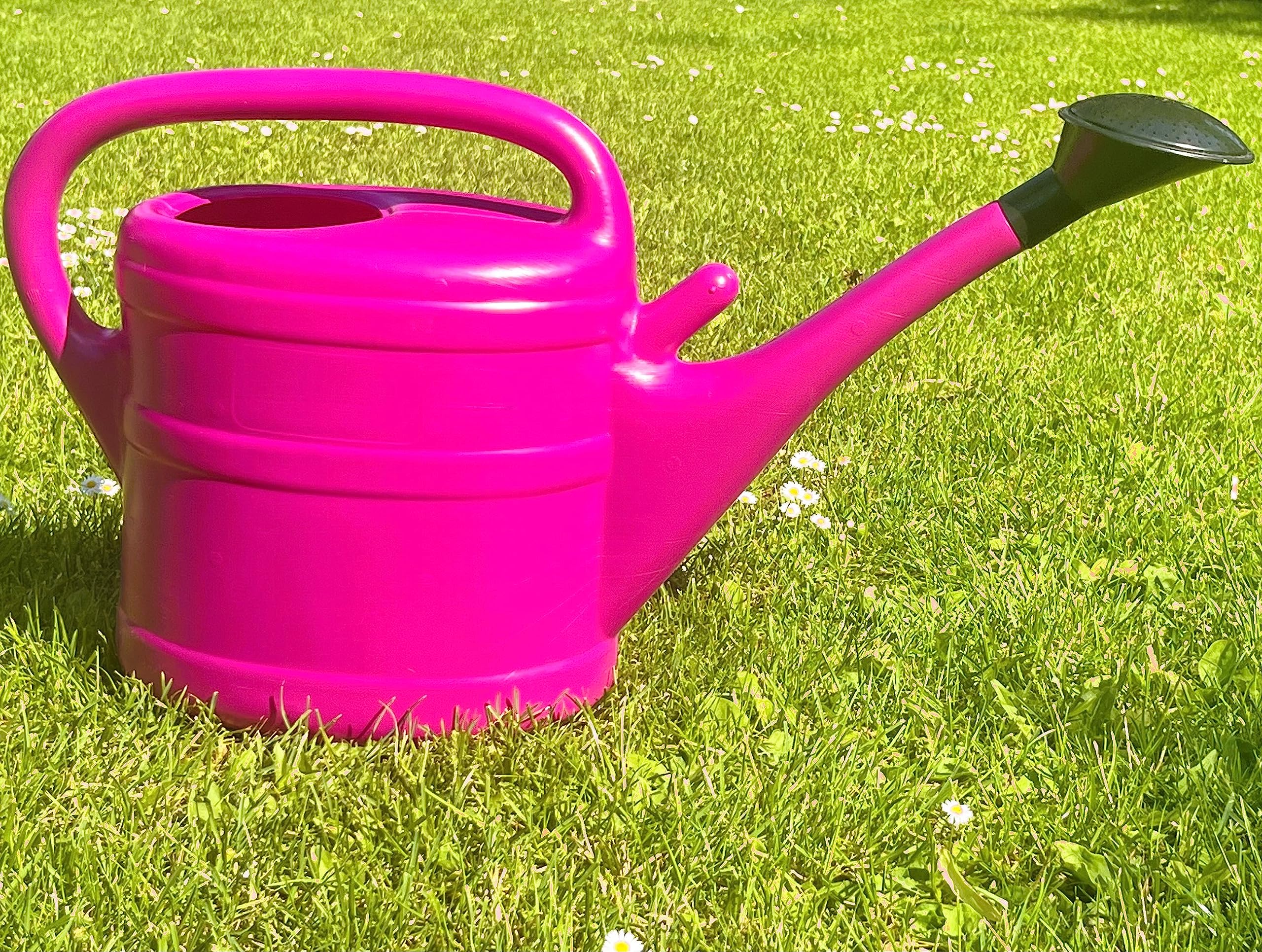 2X Gießkanne 10L ANTHRAZIT + PINK + 1x KÜHLSCHRANKMAGNET! Giesskanne Kunststoff für groß & klein Garten & Zimmerpflanzen Gießkannen Gieskanne Gieskannen 10 Liter Watering Can Gieskannen10Liter lr