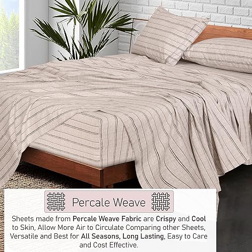 Miniatura 3 de RUVANTI Juego de sábanas de 100 % algodón individual XL, 3 piezas, suave y transpirable, bolsillo profundo de 16 pulgadas, estándar de hotel,