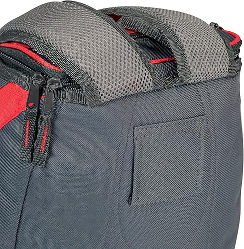 Miniatura 3 de ONIVA - Mochila térmica PTX de la marca Picnic Time, mochila térmica suave, bolsa de almuerzo aislada (rojo con detalles grises)