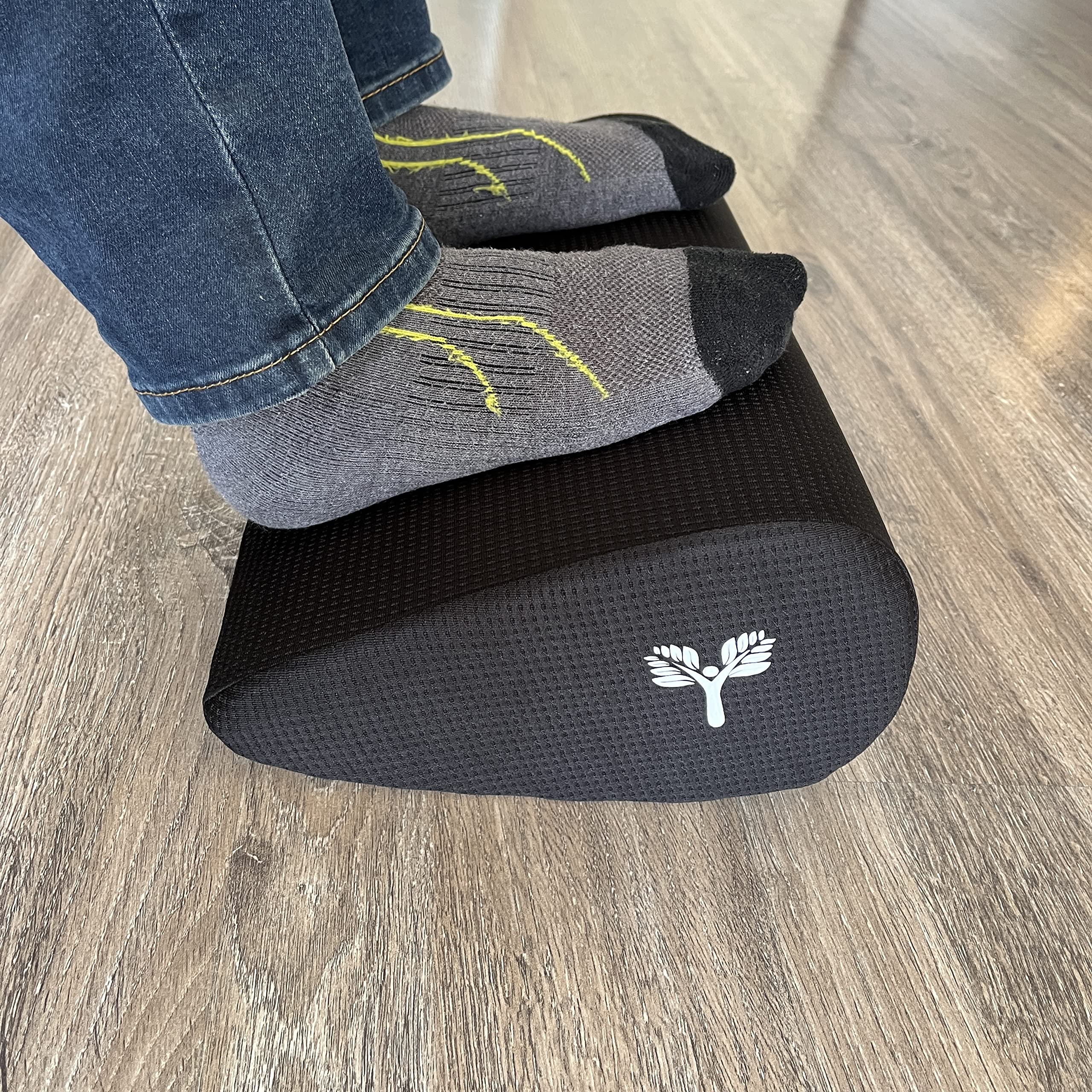 Grin Health Orthopedic High Density Footrest for Under Table Office Rocker, Work Under Desk Office Foot Rest/Leg Rest