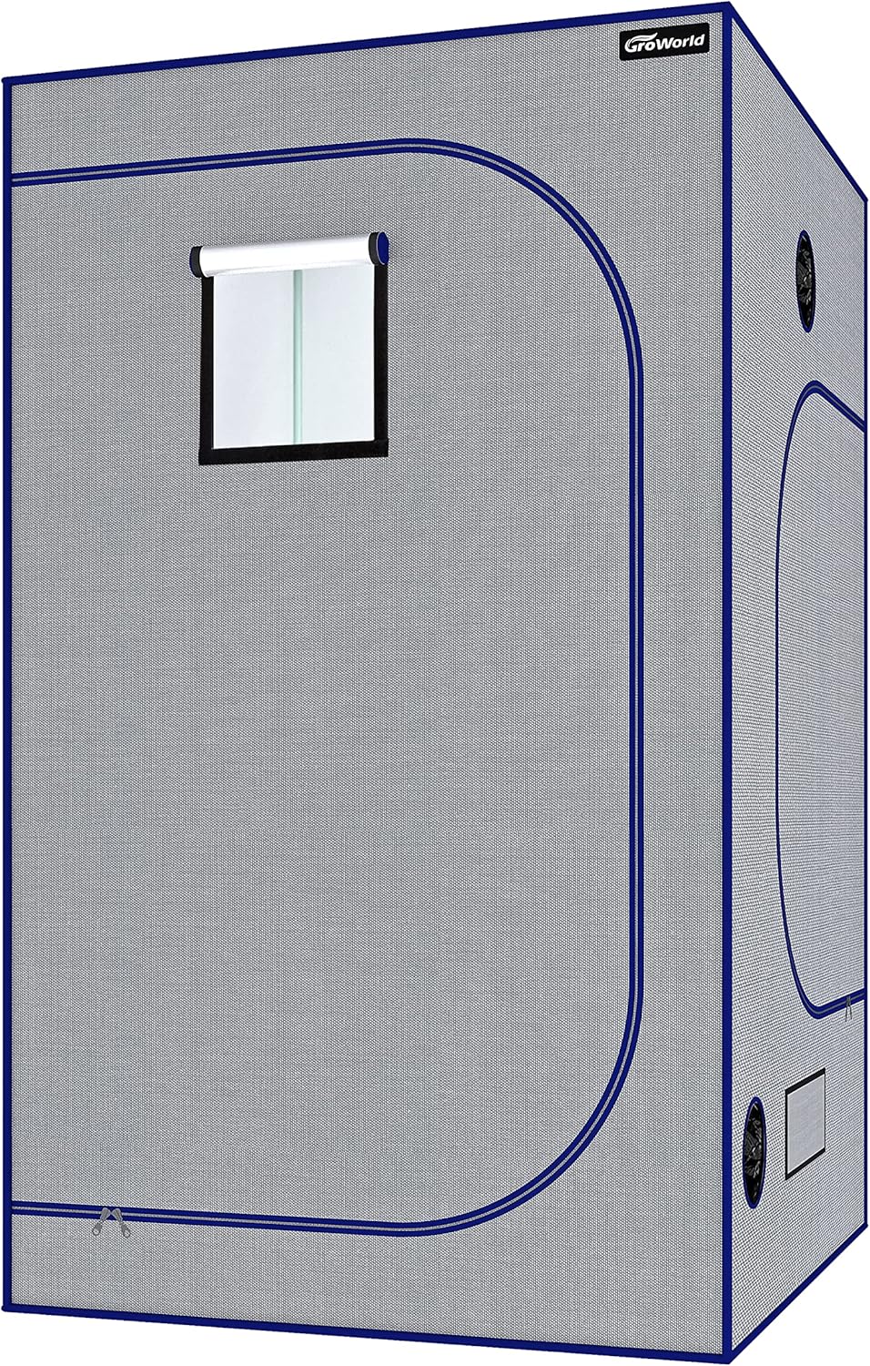 Grow Tent Kit, 48"x48"x80" Greenhouse Tent with 19mm Poles, High Reflective 600D Mylar Hydroponic Tent with Observation Windows for Indoor Plant Growing (Gray, 48"x48"x80")