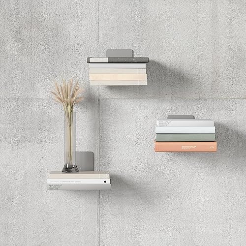 Vista 20 de Umbra, estantería flotante oculta Plata