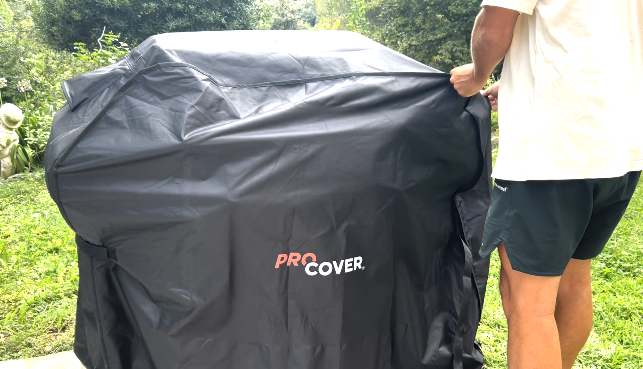Copertura Impermeabile Per Barbecue Napoleon 61665 PRO 665, In Poliestere 600D Con Rivestimento PVC, Protezione Da Pioggia E Vento, Nero - 4