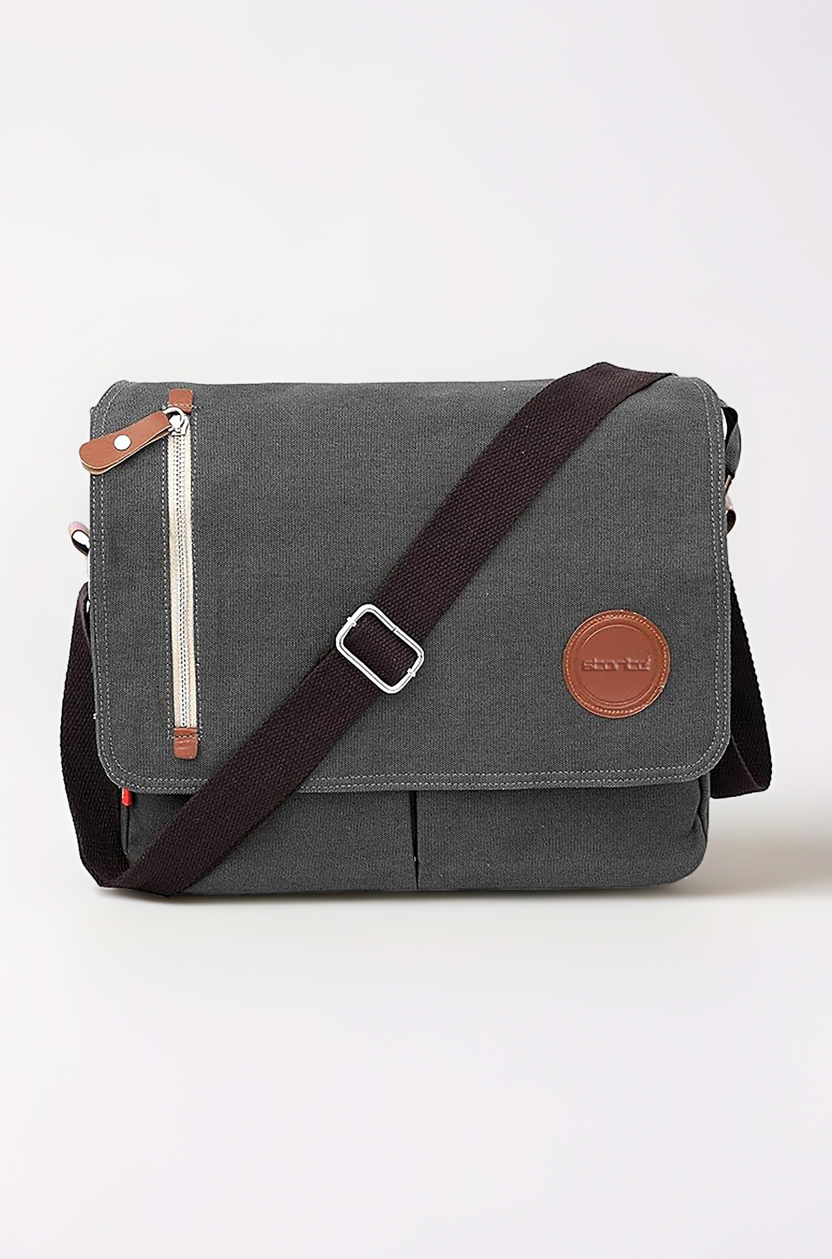 Storite Canvas Sling Cross Body Travel Office Business Satchel Messenger One Side Shoulder Bag for Men & Women