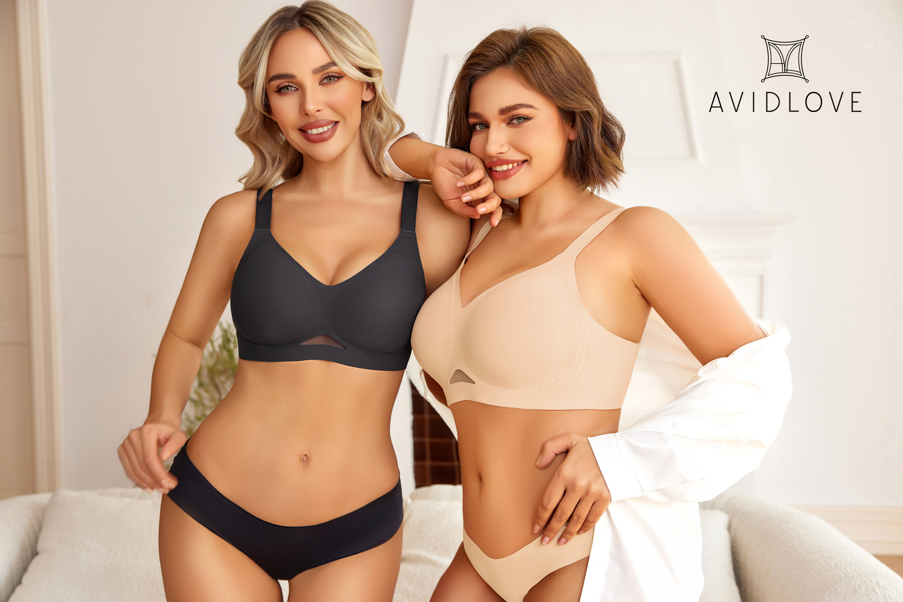 Avidlove Wireless Comfort Bra - Seamless Bralette Tank Top With Removable Padding