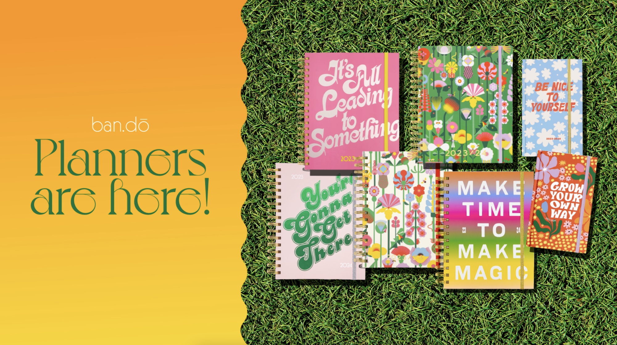 Ban.do 2023-2024 Weekly Planner - Hard Cover Spiral Planner With Stickers & Pockets, August 2023 To December 2024