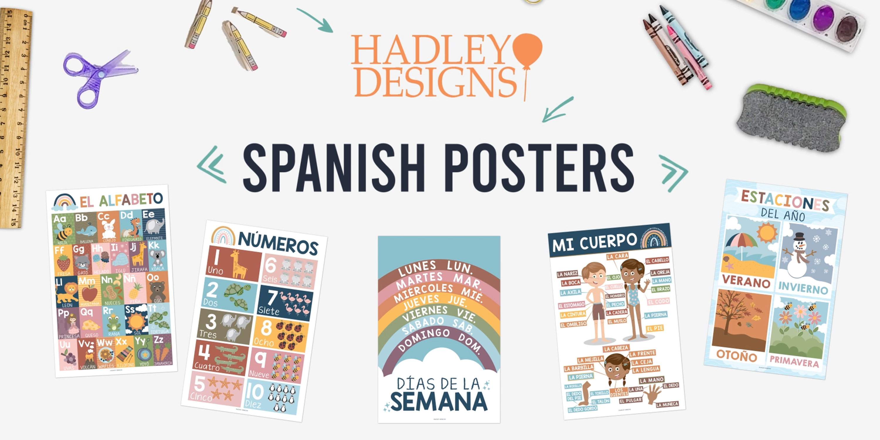 10 Commandments Poster In Spanish Hadley Designs 6 Colorful Spanish ...