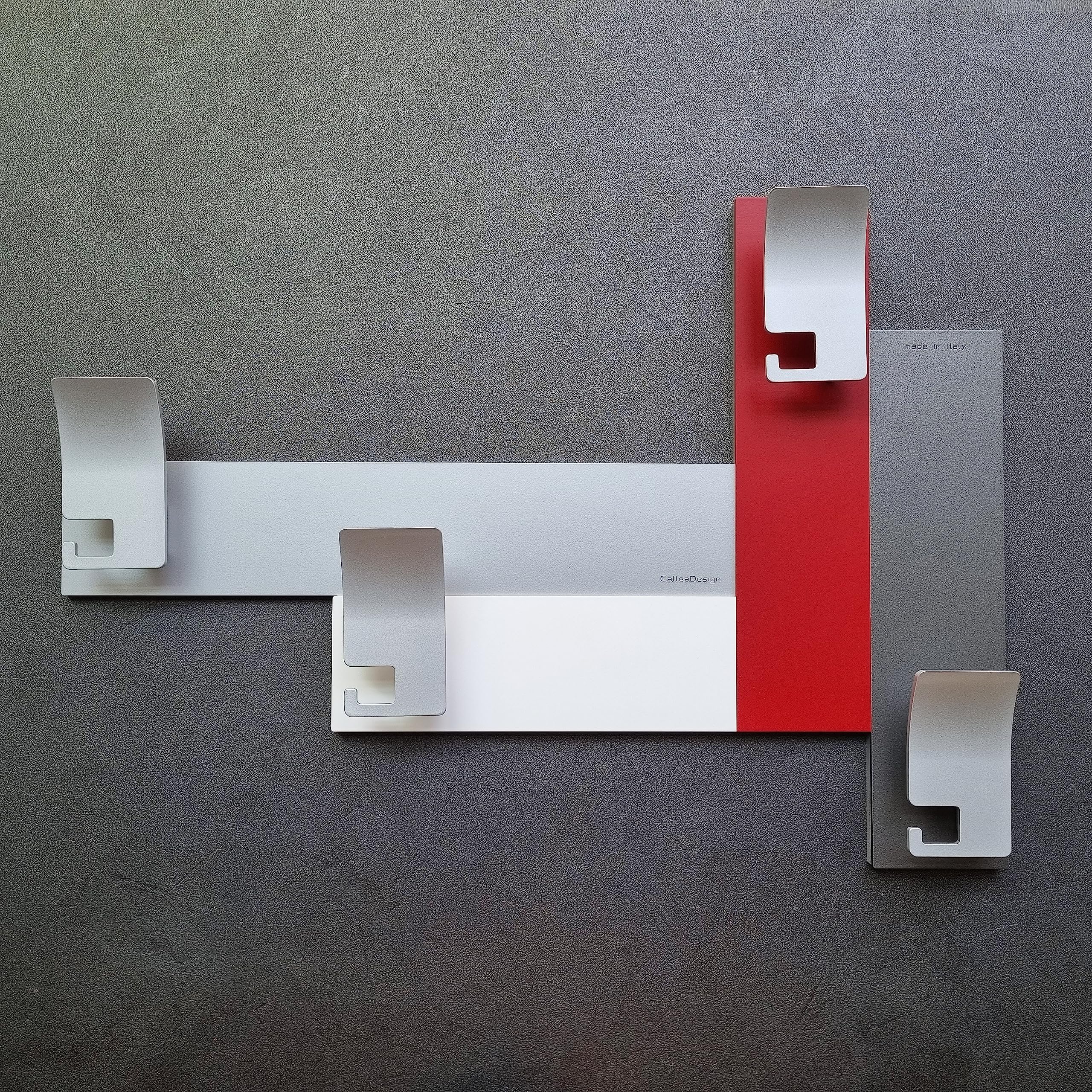 CalleaDesign - Appendiabiti da parete 80 rubino - Collezione Stripes
