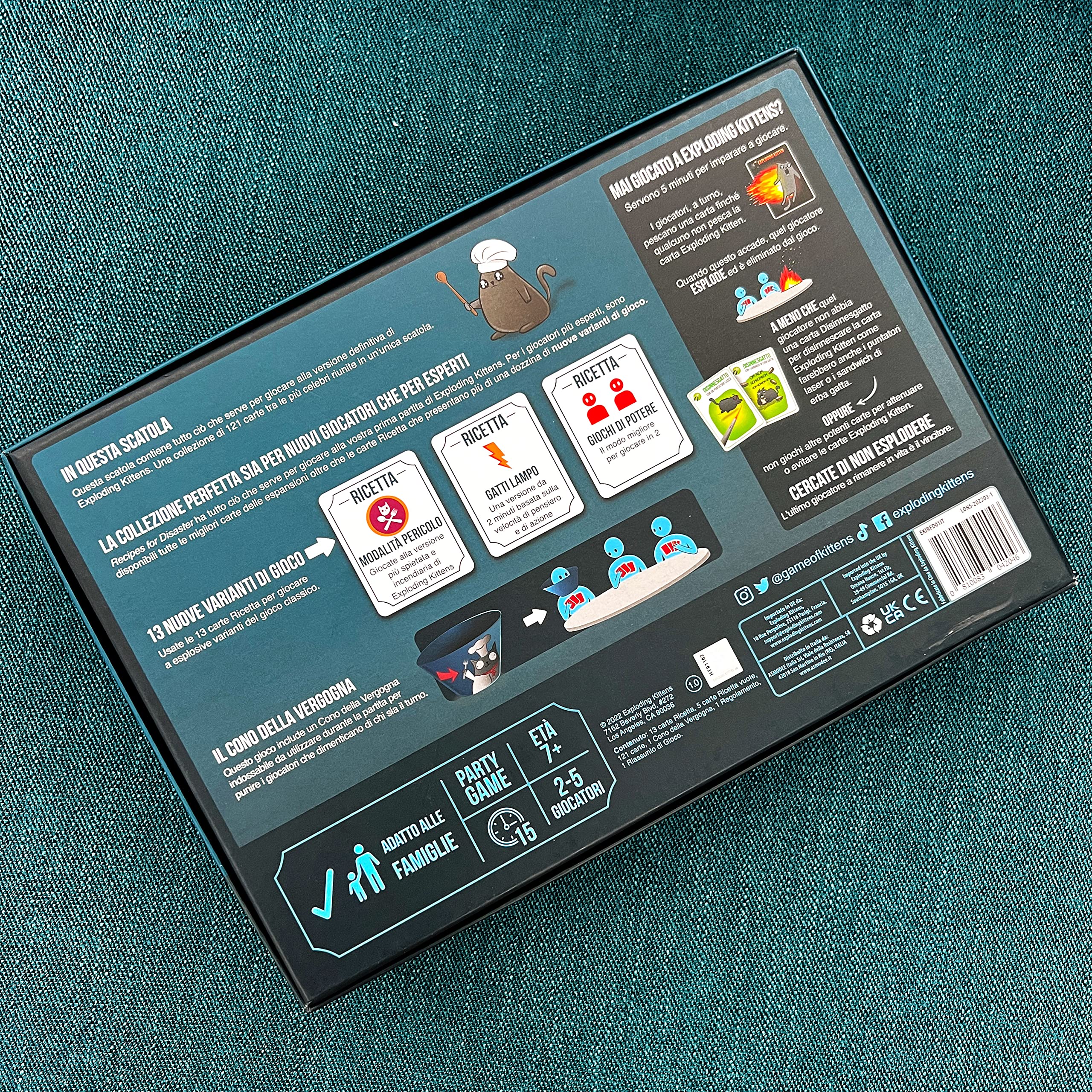 Exploding Kittens - Recipes for Disaster, gioco da tavolo, party game, 2-5 giocatori, a partire dai 7 anni, edizione italiana