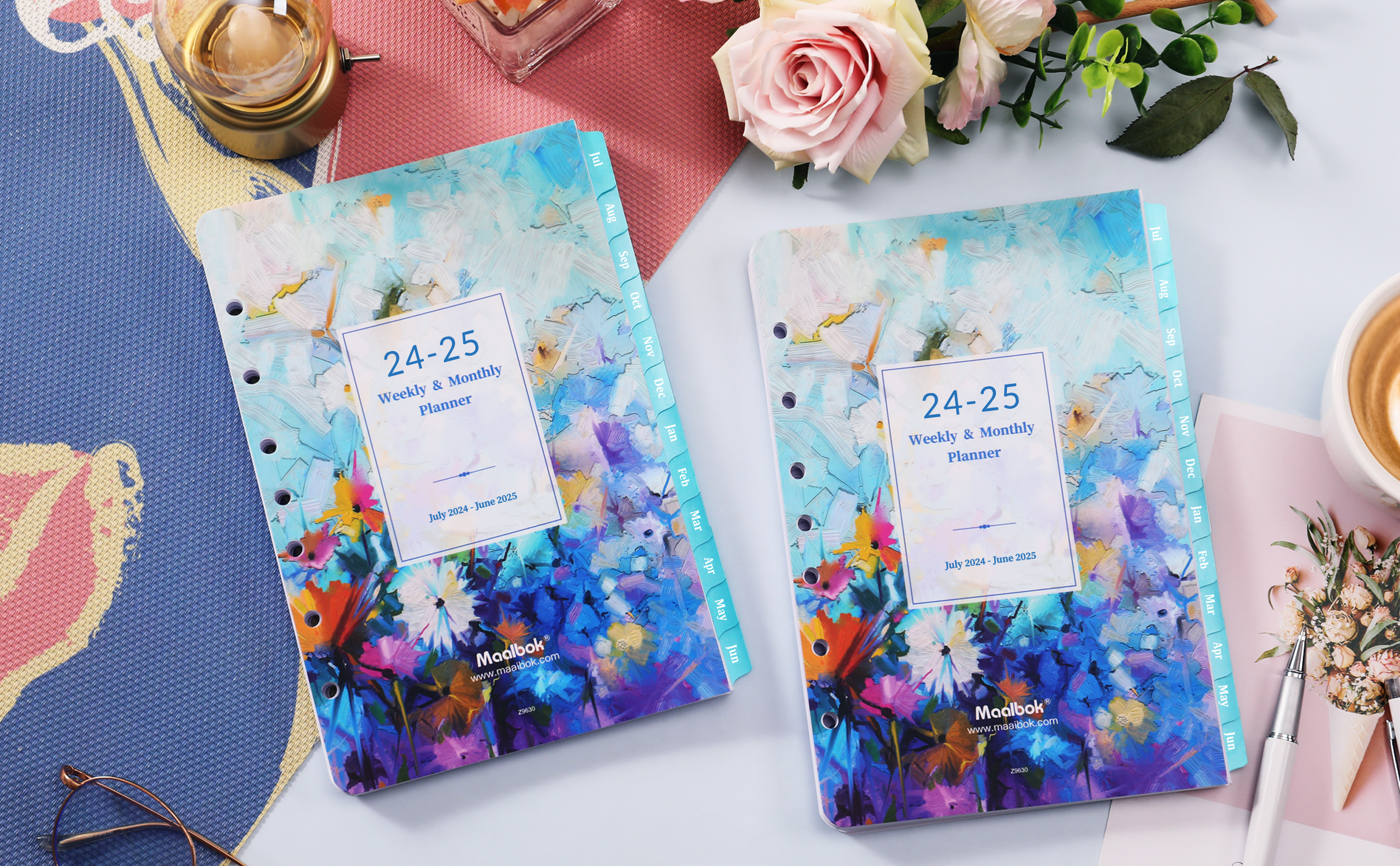 2024-2025 Planner Refills – A5 Size, 7-Hole Punched, Weekly & Monthly Pages From July 2024 To June 2025 - View #3