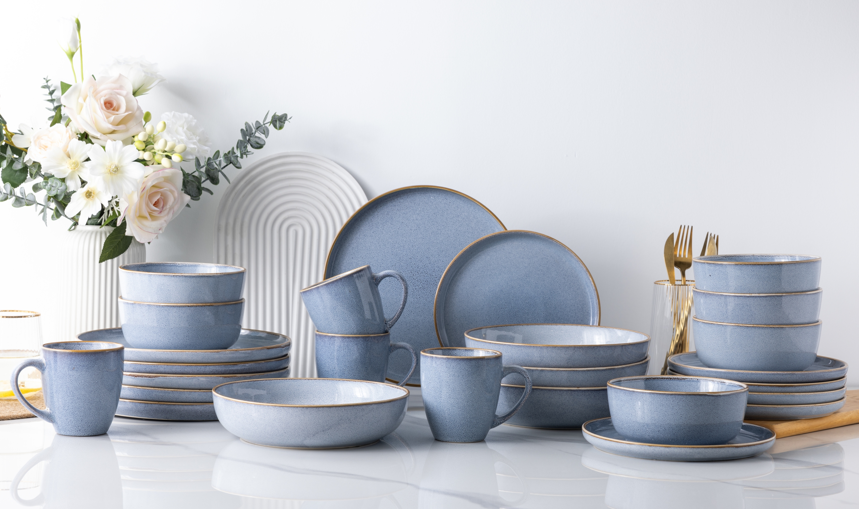 Amazon.com | GBHOME Ceramic Dinnerware Sets for 4, 12 Pieces