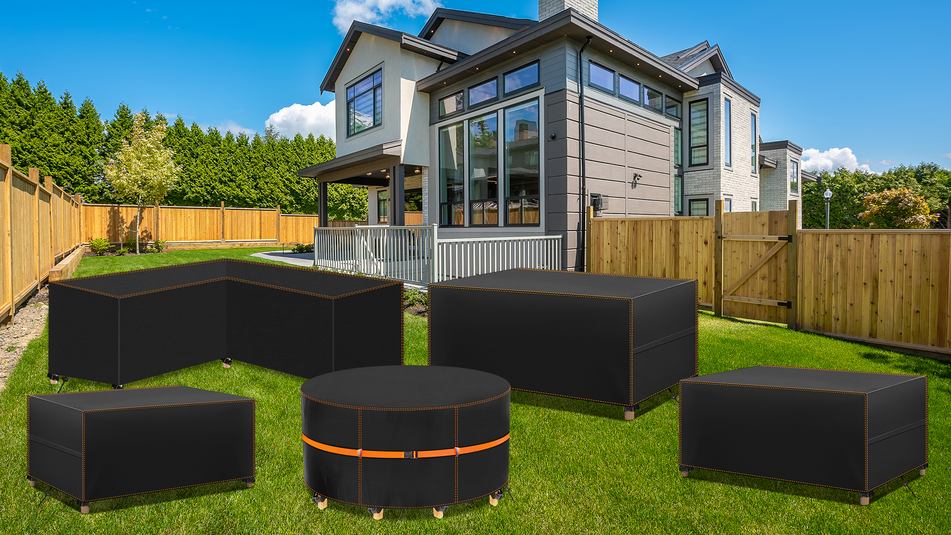 Winter-Abdeckplane Für Gartenmöbel – 86x86x36 Cm, Wasserdicht Aus 420D Oxford, Schwarz