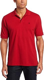 IZOD Men's Big and Tall Heritage Short Sleeve Solid Pique Polo