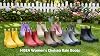 Botas de lluvia cortas para mujer HISEA, impermeables, Chelsea, moda, caucho para tobillo, jardinería, antideslizantes, mate, PVC, ligeras, para exteriores, trabajo, jardinería, agricultura, caminar 8