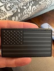 All Black ACU Dark Subdued USA American Flag Morale PVC
