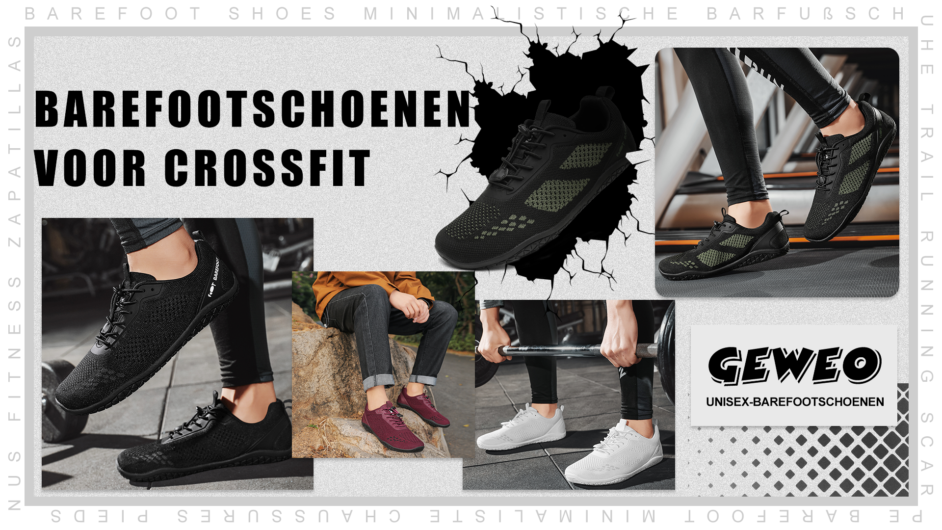 Geweo Barefoot Shoes Heren Dames Zomer Minimalist Barefoot Schoenen met Brede Teenendoos Ademende Trailrunning Sportschoenen Zero-Drop Rubberen Zolen Loopschoenen Fitness Sneakers Zwart Unisex 37EU Geweo Barefoot Shoes Heren Dames Zomer Minimalist Barefoot Schoenen met Brede Teenendoos Ademende Trailrunning Sportschoenen Zero-Drop Rubberen Zolen Loopschoenen Fitness Sneakers Zwart Unisex 37EU