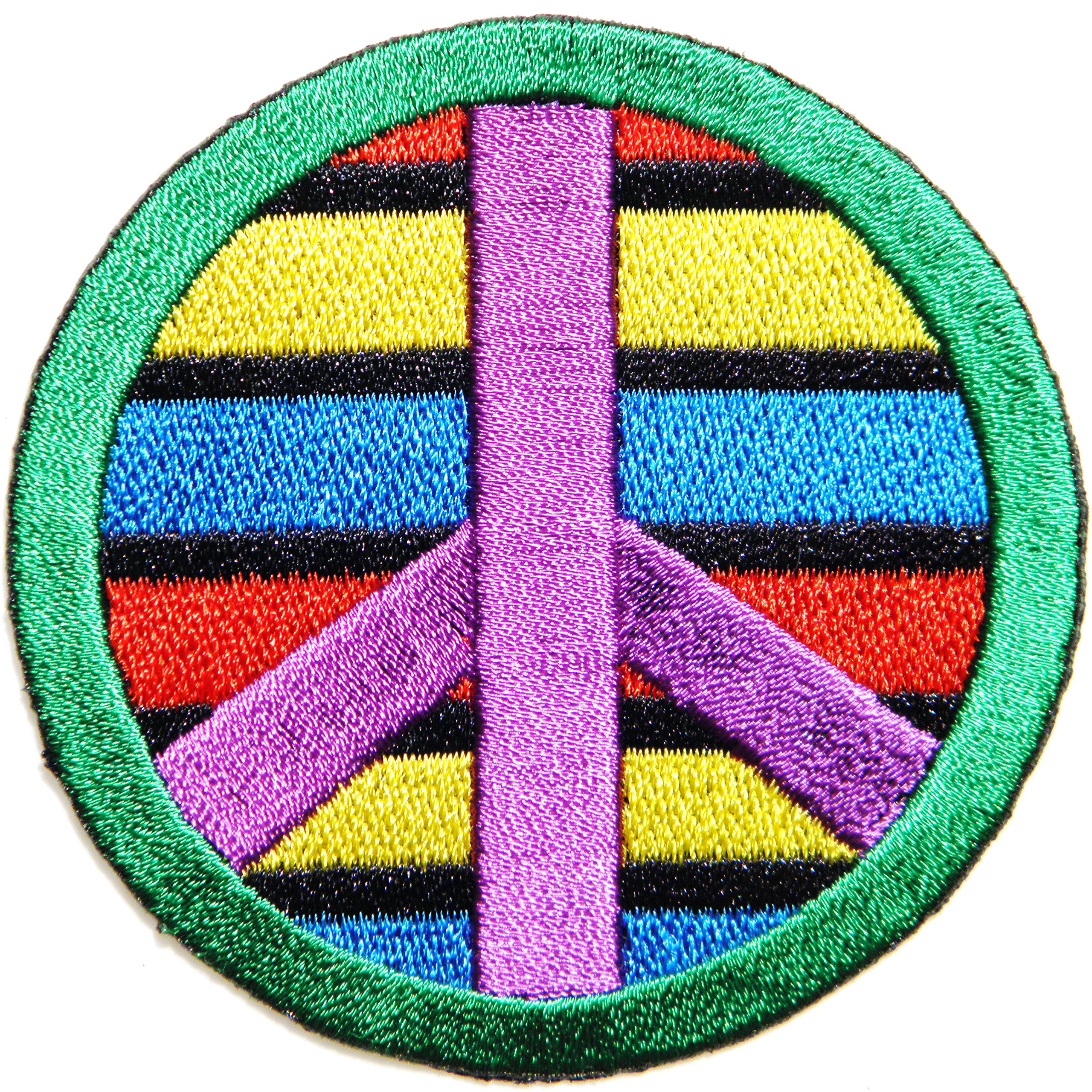 Peace Anti No War Sign Logo Hippie Retro Biker Jacket T-shirt Vest Patch Sew Iron on Embroidered Badge Costume Gift