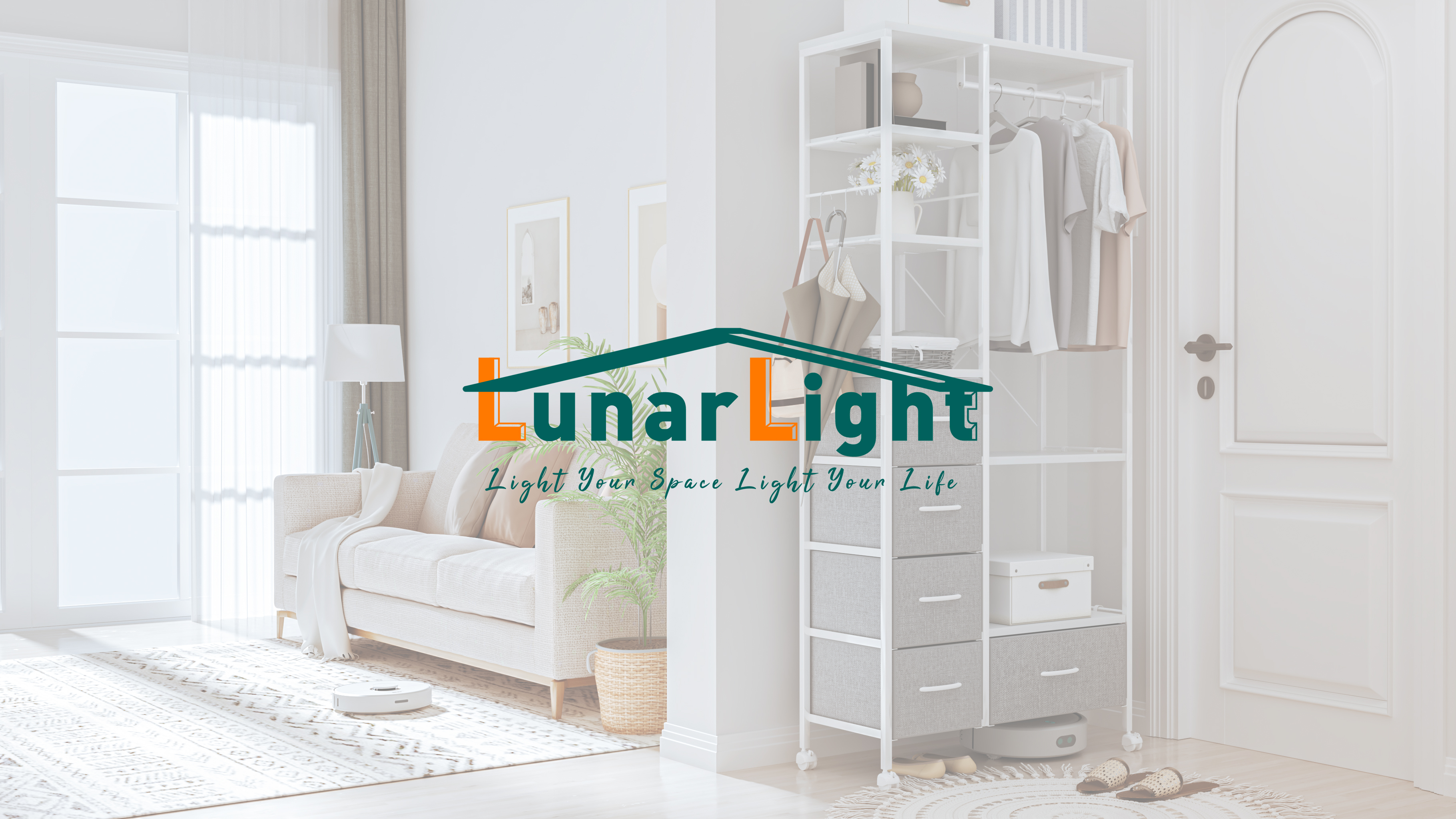 Amazon｜LunarLight ハンガーラック ワードローブ 引き出し付き 大容量