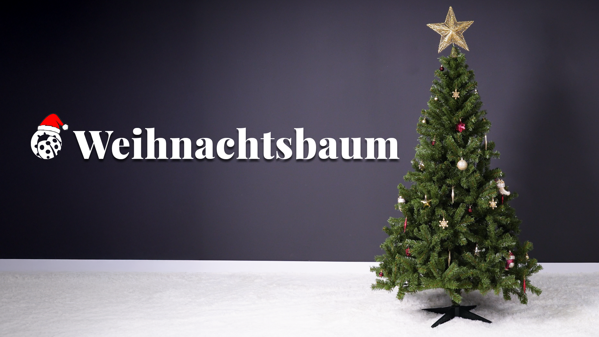 4smile Künstlicher Weihnachtsbaum 180cm - PVC Tanne Mit Dichter Krone & Ständer
