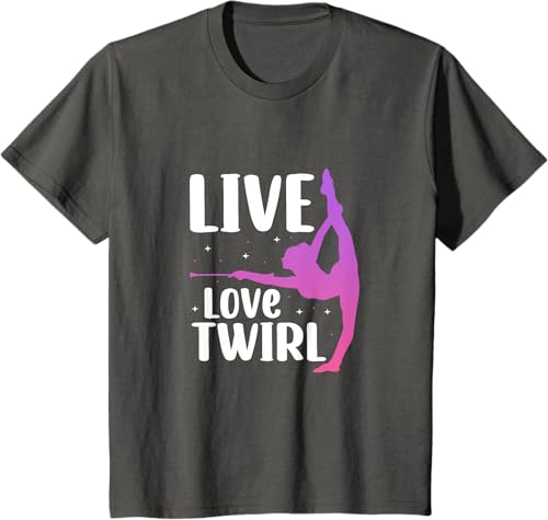 Miniatura 19 de Twirl Baton Twirling Twirler Majorettes T-Shirt Black,Navy Blue,Asphalt Grey,Baby Blue,Cranberry Red,Red,Kelly Green,Brown,Olive Green,Dark Heather