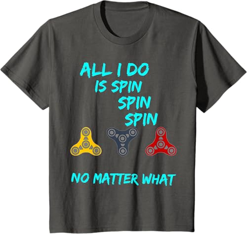 Miniatura 13 de Fidget Spinner All I Do Is Spin Fun T-Shirt Negro,Asfalto,Arándano,Marrón,Verde Oliva
