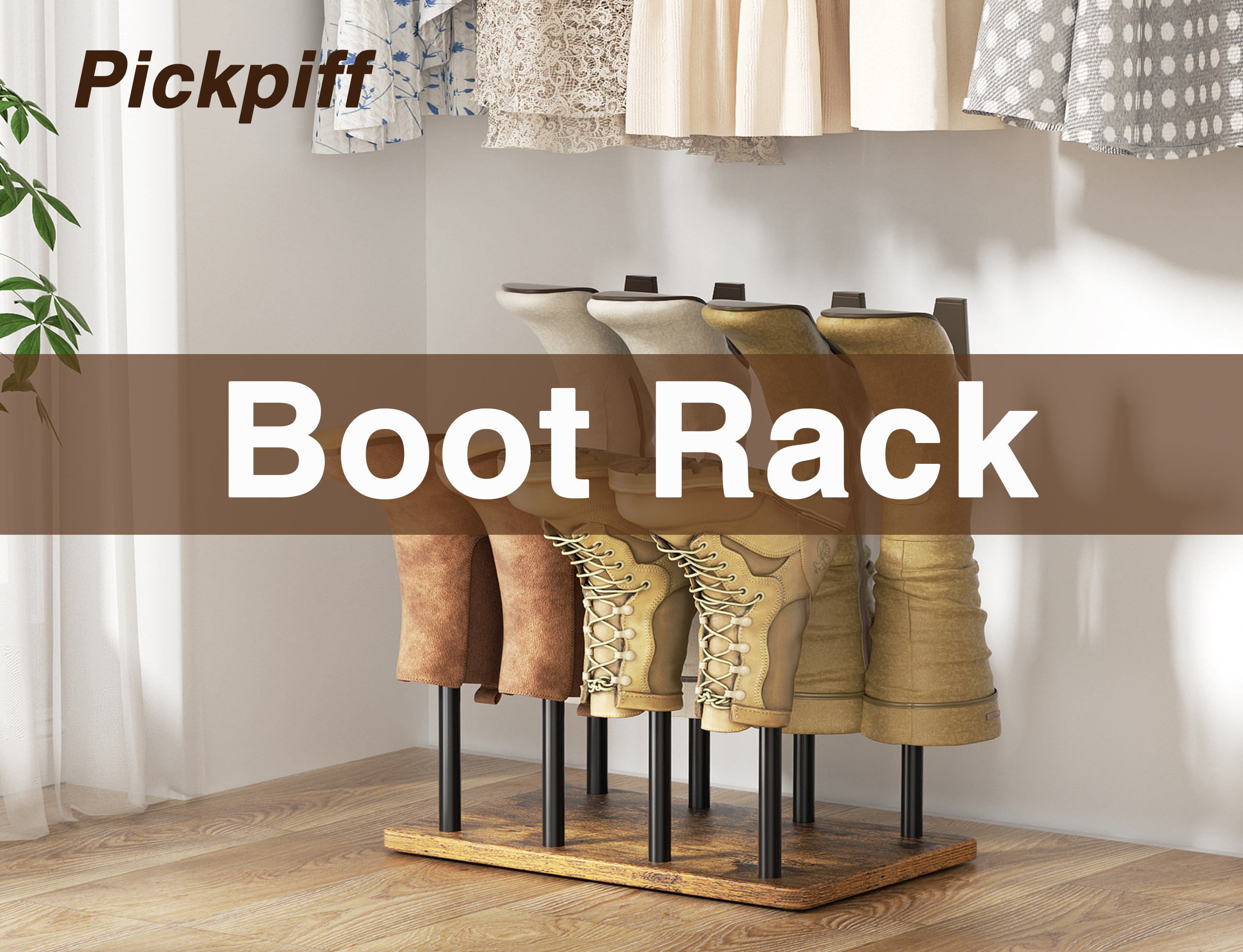 Amazon.com: pickpiff Boot Rack 8-Pair Shoe Organizer Tall 16.4