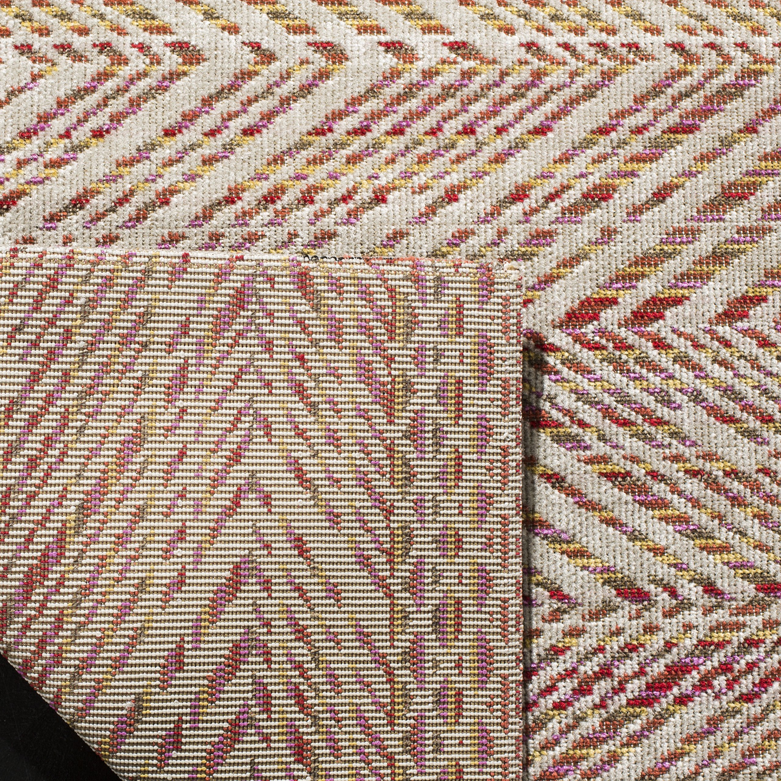 SAFAVIEH Tapis Boho Pour Salon, Salle à manger, Chambre à coucher - Montage Collection, Tapis à poil court, Rose et Multi, 122 X 183 cm