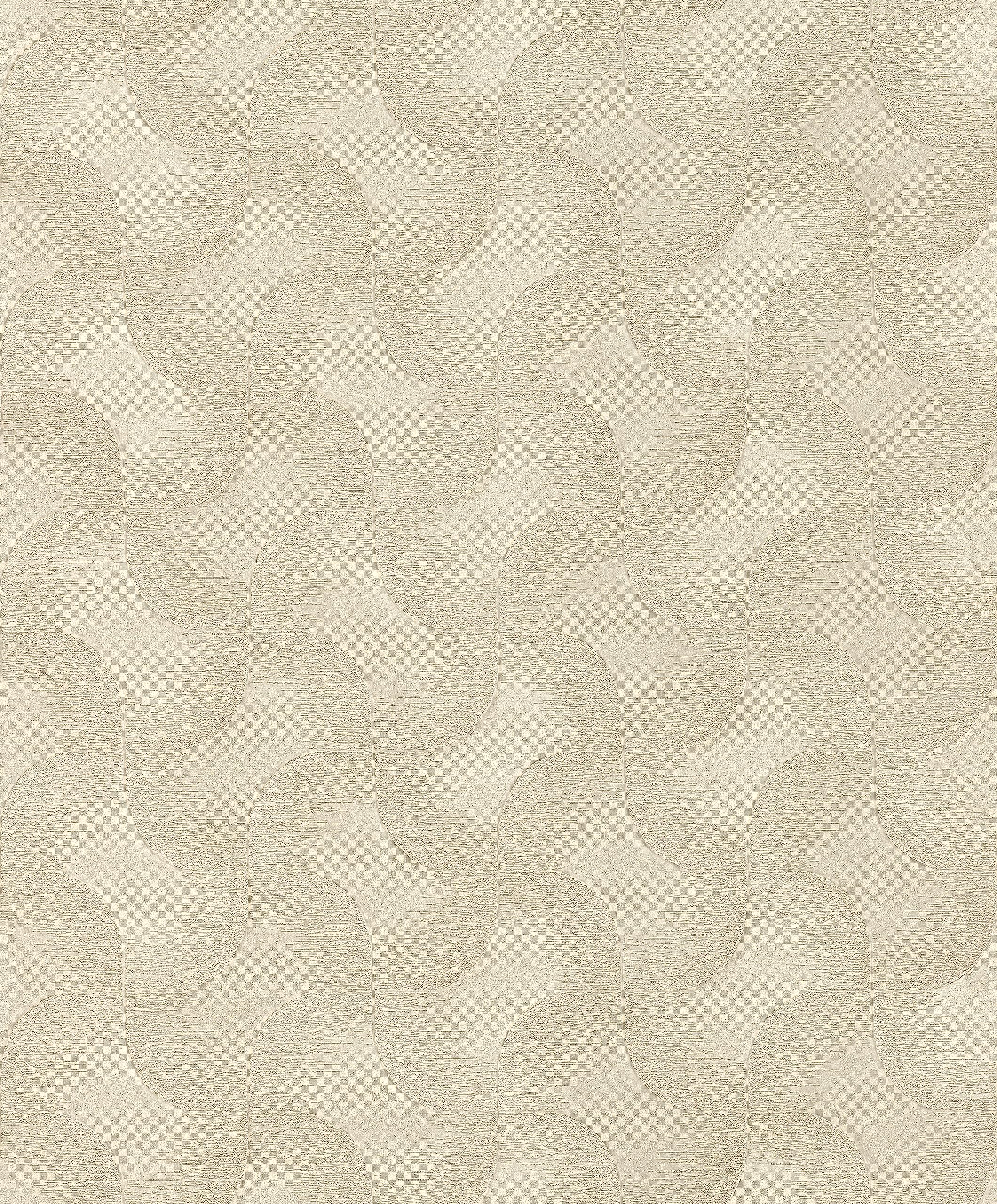 Papier peint haut de gamme Rasch Sky Lounge 608137 intissé beige à effet métallisé