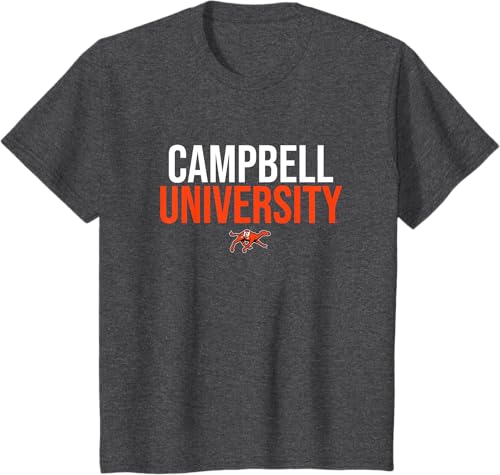 Miniatura 11 de Campbell University Fighting Camels Stacked Camiseta, Gris Asfalto,Jaspeado Oscuro