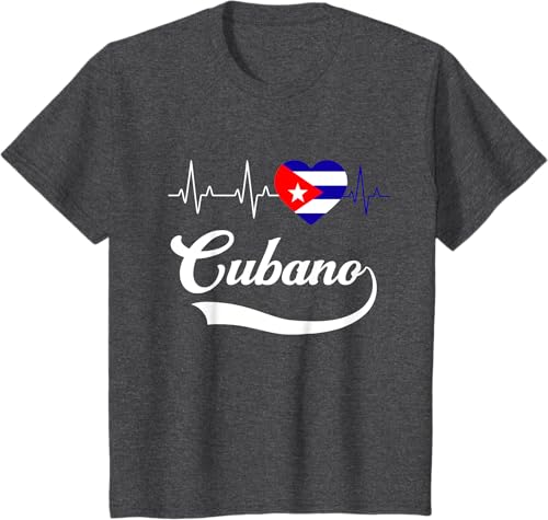 Miniatura 13 de Cubanito Baseball Flag Heart Souvenir Cubano Cuba Men Boy T-Shirt Black,Navy Blue,Dark Green,Dark Heather Grey,Heather Blue,Sapphire Blue,Royal