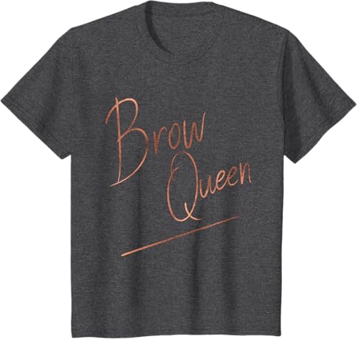 Miniatura 29 de Brow Queen Ombre - Camiseta de escritura a mano, regalo para artista de maquillaje, Negro, S Negro,Azul Marino,Blanco,Plateado,Marrón,Limón,Jaspeado