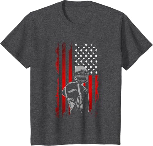 Miniatura 12 de American Football T-Shirt Black,Navy Blue,Asphalt Grey,Baby Blue,Grass Green,Dark Green,Brown,Olive Green,Lemon Yellow,Dark Heather Grey,Heather