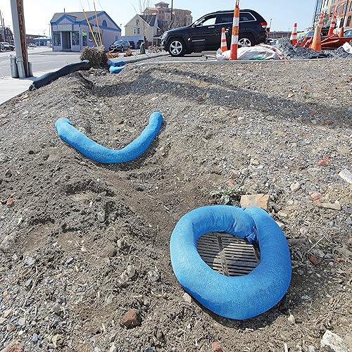 Miniatura 5 de New Pig Calcetín de filtro de sedimentos - para control de erosión y protección contra desagües pluviales - diámetro 5" x 5' L - Azul - PMB30046