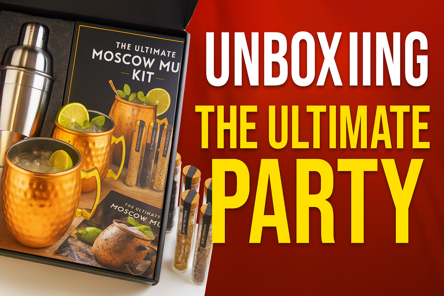 Amazon.com: Moscow Mule Kit Gift Set - 2 Copper Mugs - 11