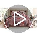 VAPUTAR Cotton Quilts Queen Size, Pink Farmhouse Bedspreads Queen Size (90 * 98 in) - 3 Pieces Lightweight Patchwork Floral Queen Quilt Bedding Set, Queen Coverlet Set Suitable for All Season
