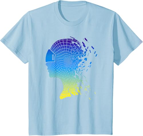 Miniatura 8 de Camiseta con diseño de auriculares de realidad virtual de VR Fans, Negro, S Negro,Azul Marino,Azul Pastel,Plateado,Limón