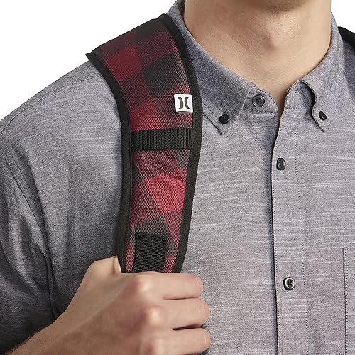 Miniatura 5 de Hurley Mochila de monopatín One and Only para hombre, Rojo rítmico, One and Only - Mochila para monopatín