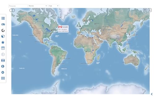 Atlas mundial e mapa do mundo MxGeo