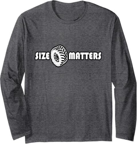 Miniatura 4 de Size Matters Shirt Tire Car Guy shirt Off Road Long Sleeve T-Shirt Black,Navy Blue,Dark Heather Grey,Heather Grey,Royal Blue